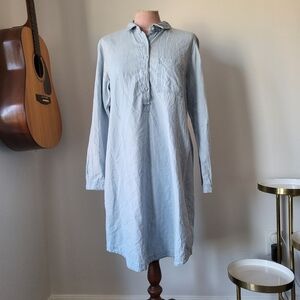 Old Navy Denim Shirt Dress L 100% Cotton